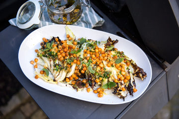 Tahini Cabbage with Green Chilli Garlic Oil