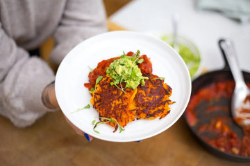Sweet Potato Hash with Smoky beans and Herby Guac