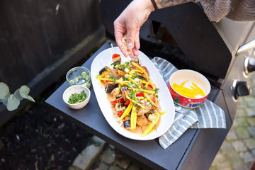 Sticky Tamari Tempeh Skewers with Mango and Peanut Sauce